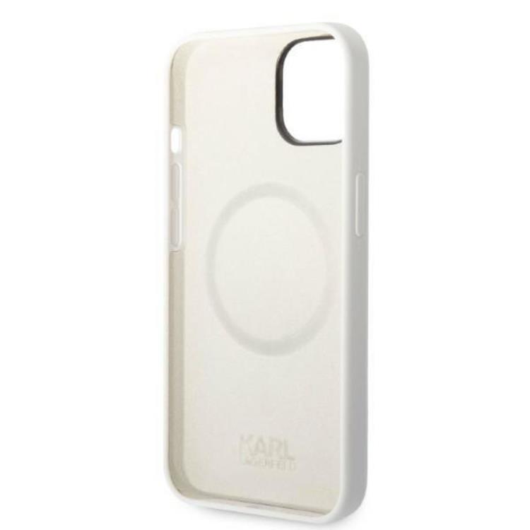 KARL LAGERFELD Karl Lagerfeld Magsafe iPhone 14 Plus Skal Choupette Silicone - Vit