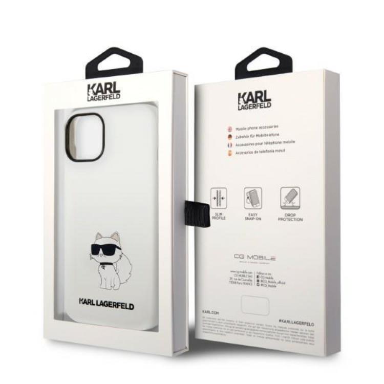 KARL LAGERFELD Karl Lagerfeld Magsafe iPhone 14 Plus Skal Choupette Silicone - Vit