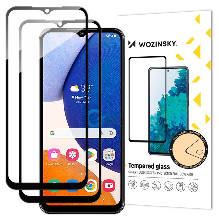 UTGATT1 [2-Pack] Wozinsky Galaxy A14 5G Härdat Glas 9H Full Glue - Clear