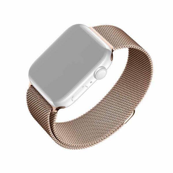 FIXED Fixed Apple Watch 6/7/8 (38/40/41mm) Armband Mesh - Roséguld