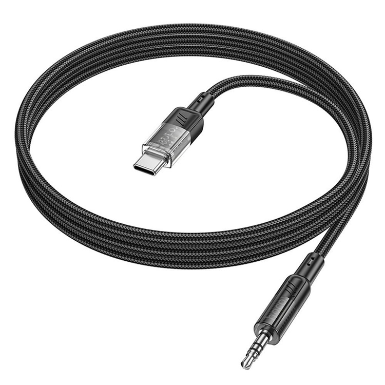 Hoco Hoco Aux Kabel 3.5mm Mini Jack Till USB-C 1.2m - Svart