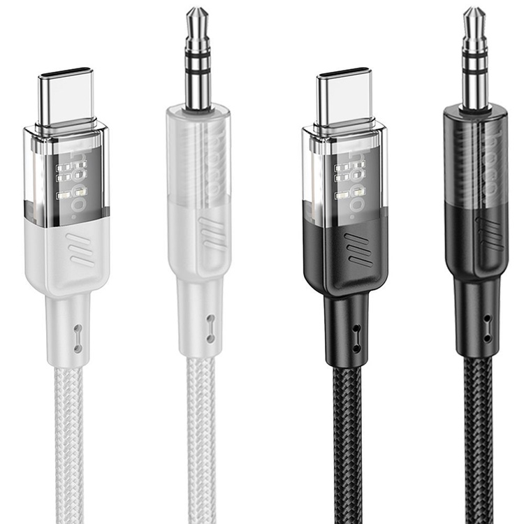 Hoco Hoco Aux Kabel 3.5mm Mini Jack Till USB-C 1.2m - Svart