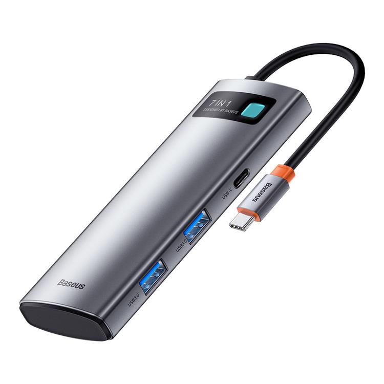 BASEUS Baseus Hub 7in1 Metal Gleam - Grå