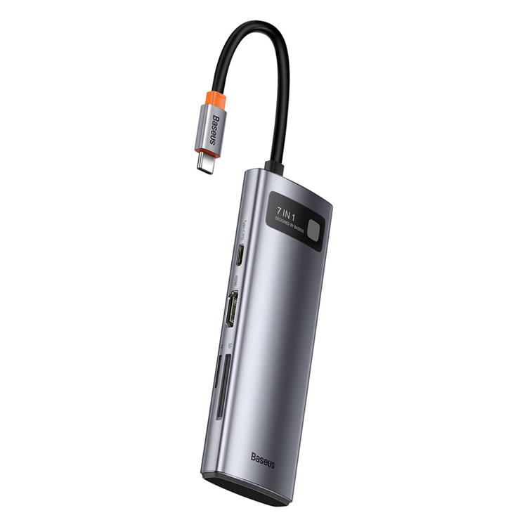 BASEUS Baseus Hub 7in1 Metal Gleam - Grå