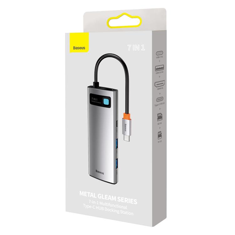 BASEUS Baseus Hub 7in1 Metal Gleam - Grå