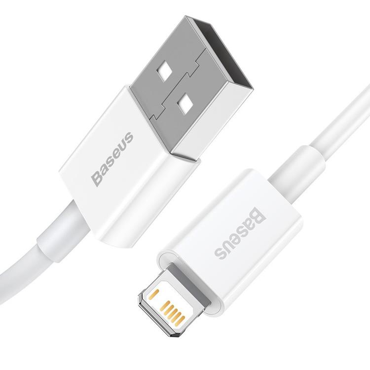 BASEUS Baseus USB-A till Lightning kabel 1m Superior - Vit