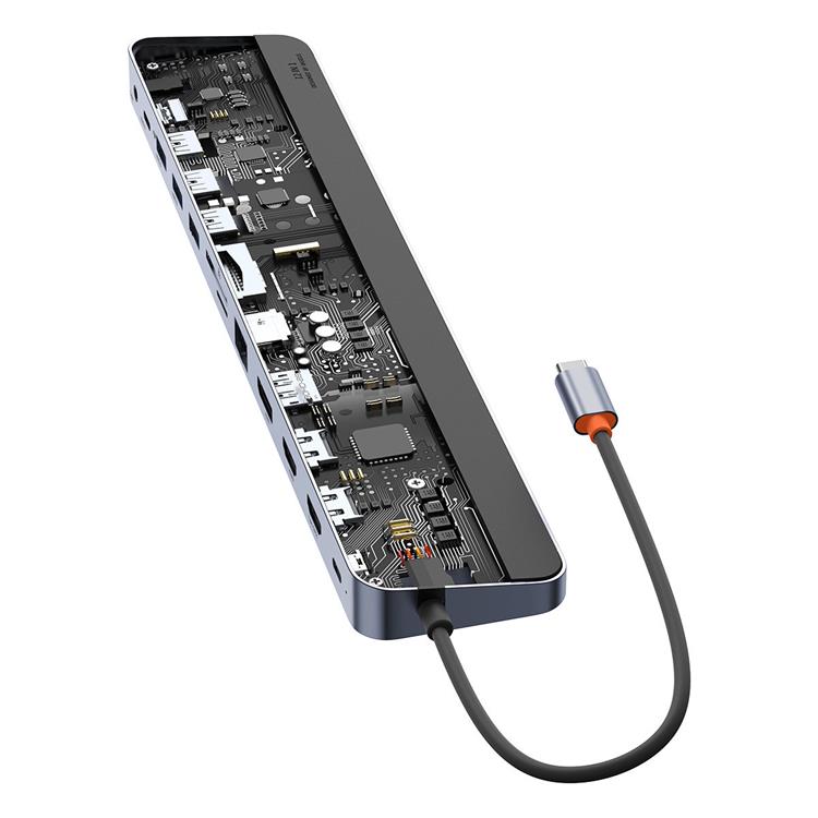 BASEUS Baseus USB Hub 12in1 EliteJoy Gen2 - Grå