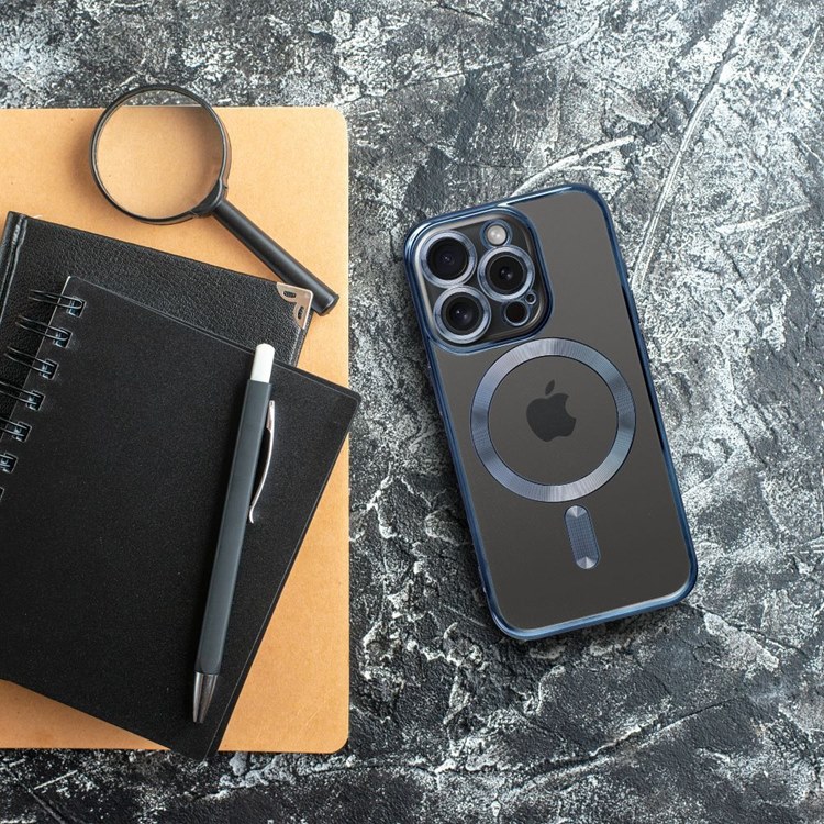 OEM Mobilskal till iPhone 15 Pro Magsafe Electro - Titanium Blå