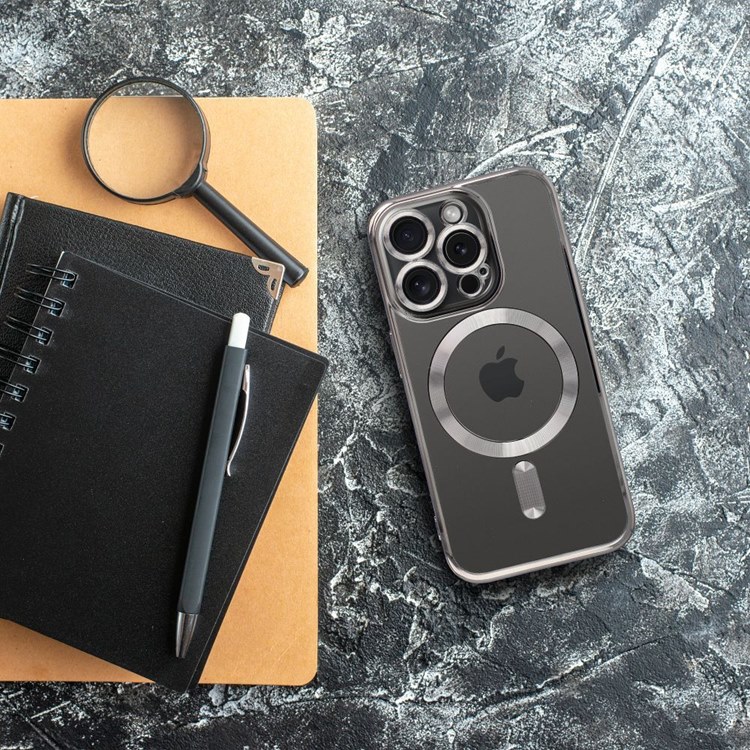 OEM Mobilskal till iPhone 15 Pro Max Magsafe Electro - Titanium Grå