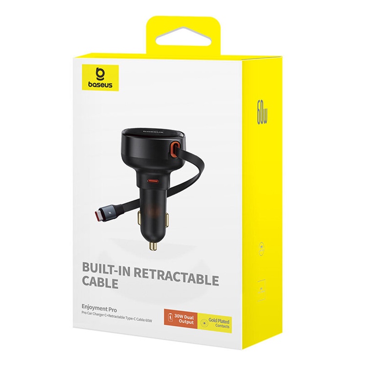 BASEUS Baseus Billaddare USB-C Enjoyment Pro 60W - Svart