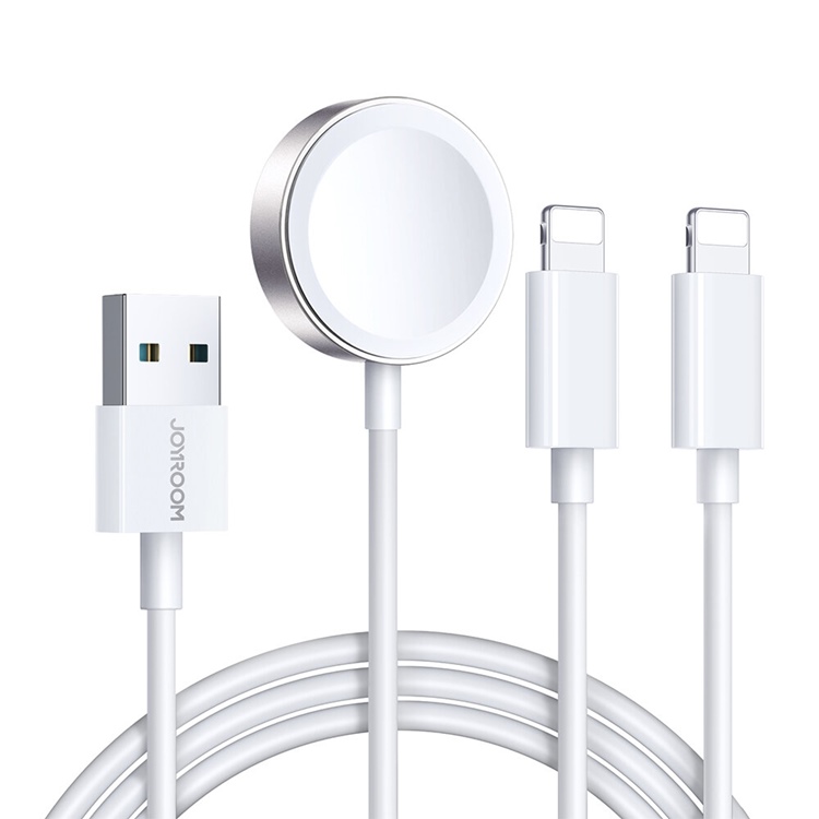 Joyroom Joyroom 3in1 USB-A till 2x Lightning och Apple watch Laddare 1.2m