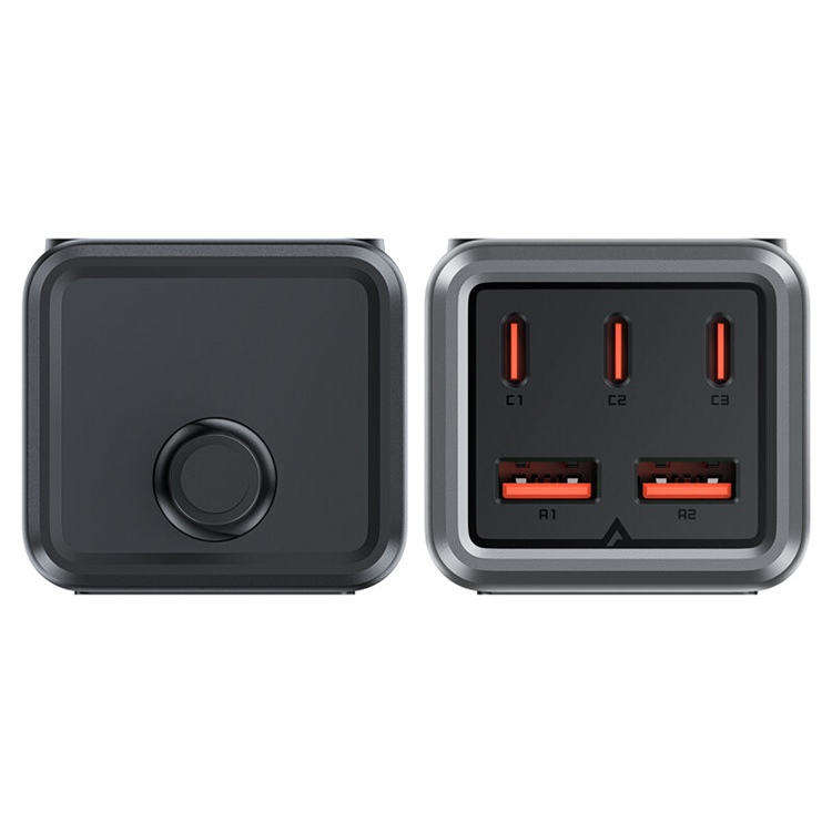 Acefast Acefast Bordsladdare 3x USB-C/2x USB-A - Svart