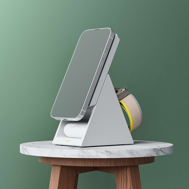 Choetech Choetech 3-in-1 Trådlös Laddare Universala 15W - Vit