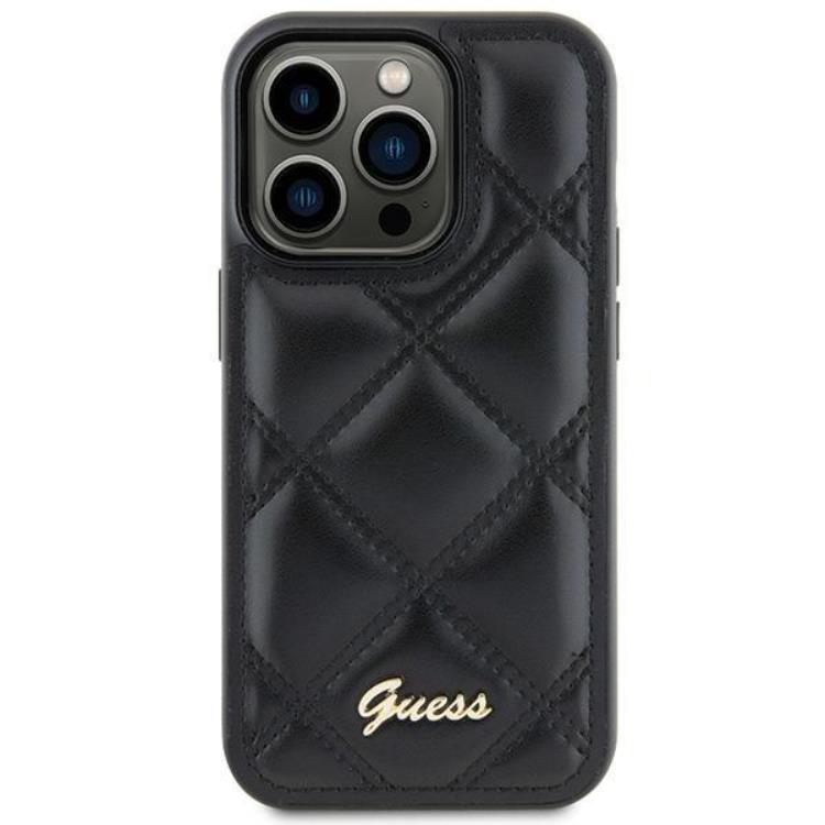 Guess Guess Mobilskal till Galaxy S23 FE Quilted Metal Logo - Svart