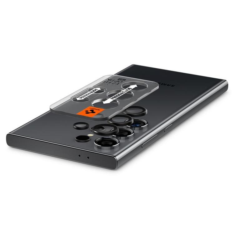 Spigen [2-Pack] Spigen Galaxy S24 Ultra Kameralinsskydd Härdat glas EZ-Fit