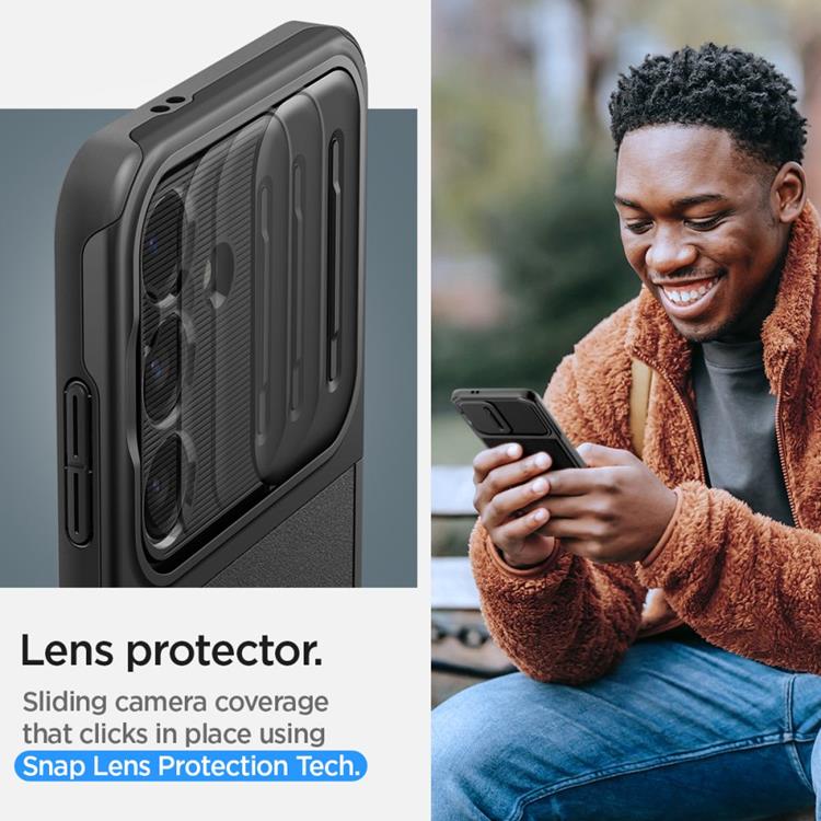 Spigen Spigen Mobilskal till Galaxy S24 Optik Armor - Svart