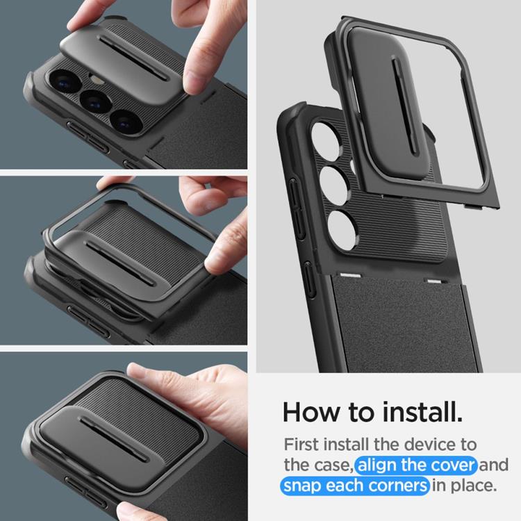 Spigen Spigen Mobilskal till Galaxy S24 Optik Armor - Svart
