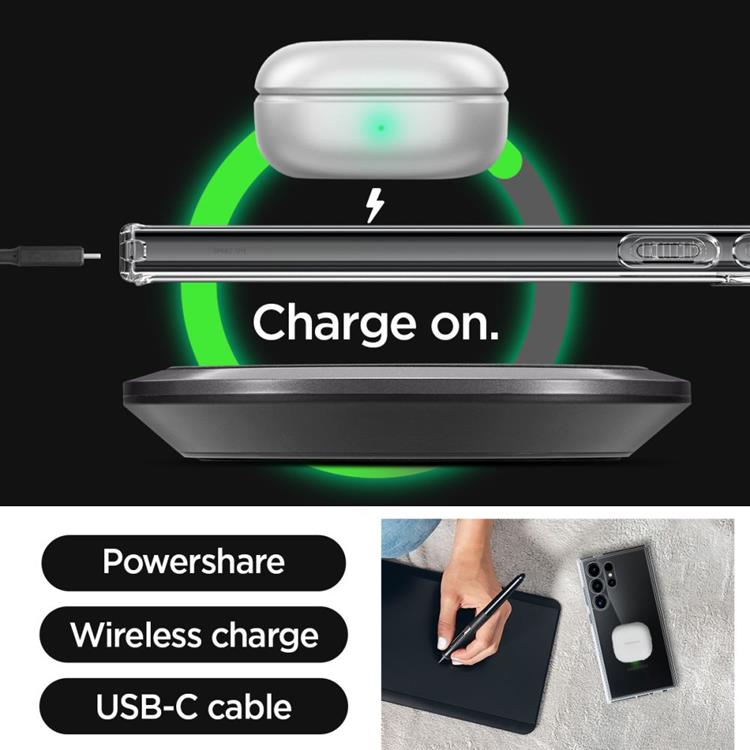 Spigen Spigen Mobilskal till Galaxy S24 Ultra Ultra Hybrid - Crystal Clear