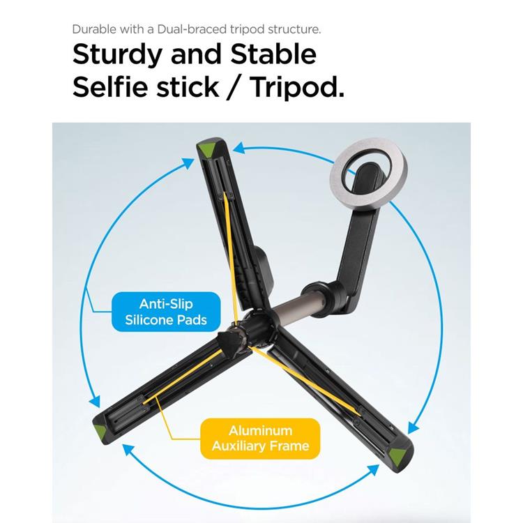 Spigen Spigen Magsafe Bluetooth Selfie Stick Tripod - Svart