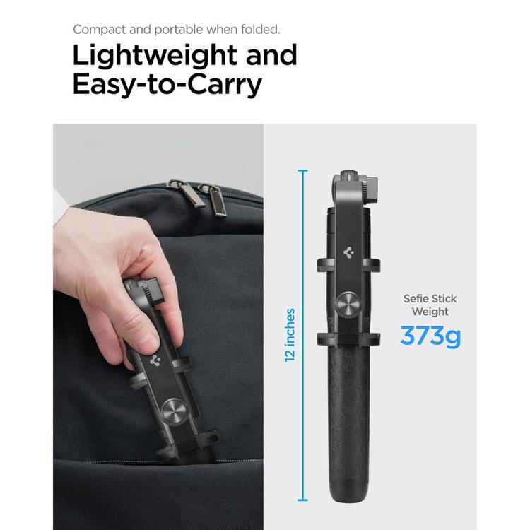 Spigen Spigen Bluetooth Selfie Stick Tripod - Svart