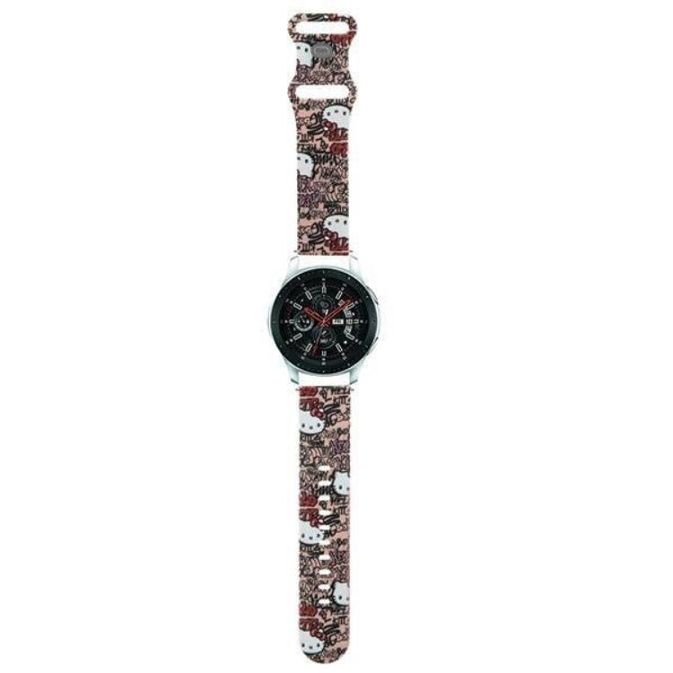 Hello Kitty Hello Kitty Galaxy Watch (20mm) Armband Tags Graffiti - Rosa