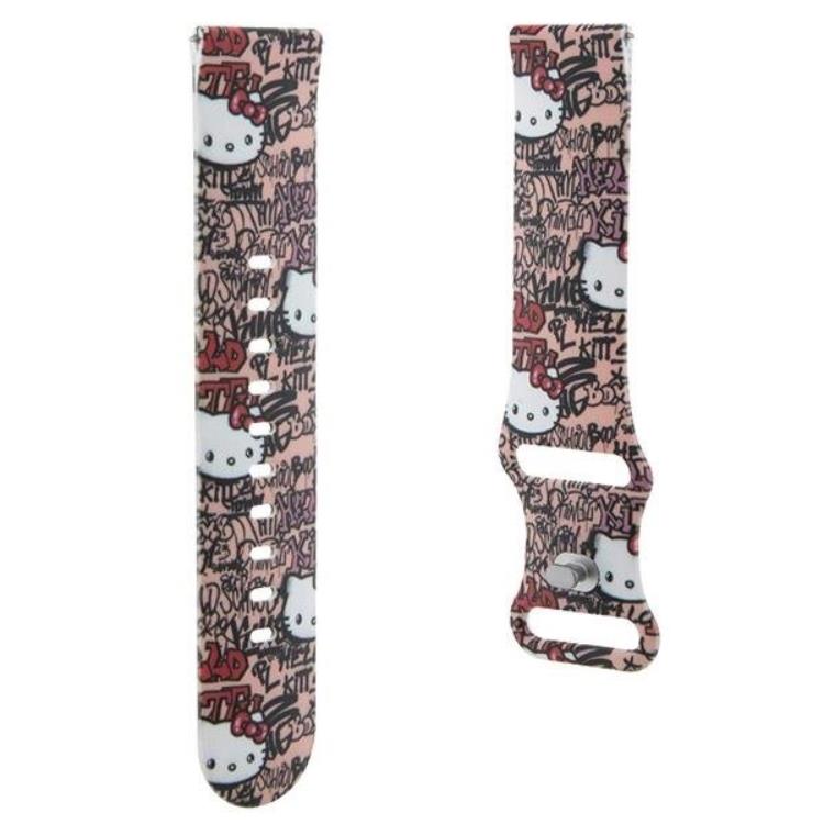 Hello Kitty Hello Kitty Galaxy Watch (20mm) Armband Tags Graffiti - Rosa