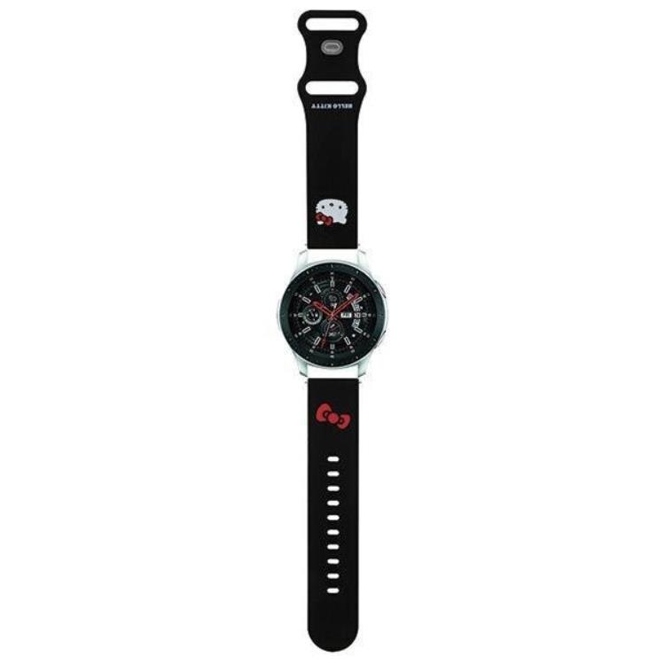 Hello Kitty Hello Kitty Galaxy Watch (22mm) Armband Kitty Head Silikon - Svart