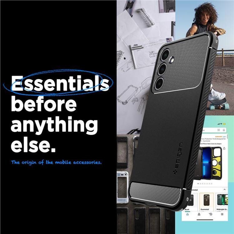 Spigen Spigen Galaxy A25 5G Mobilskal Rugged Armor - Matte Svart