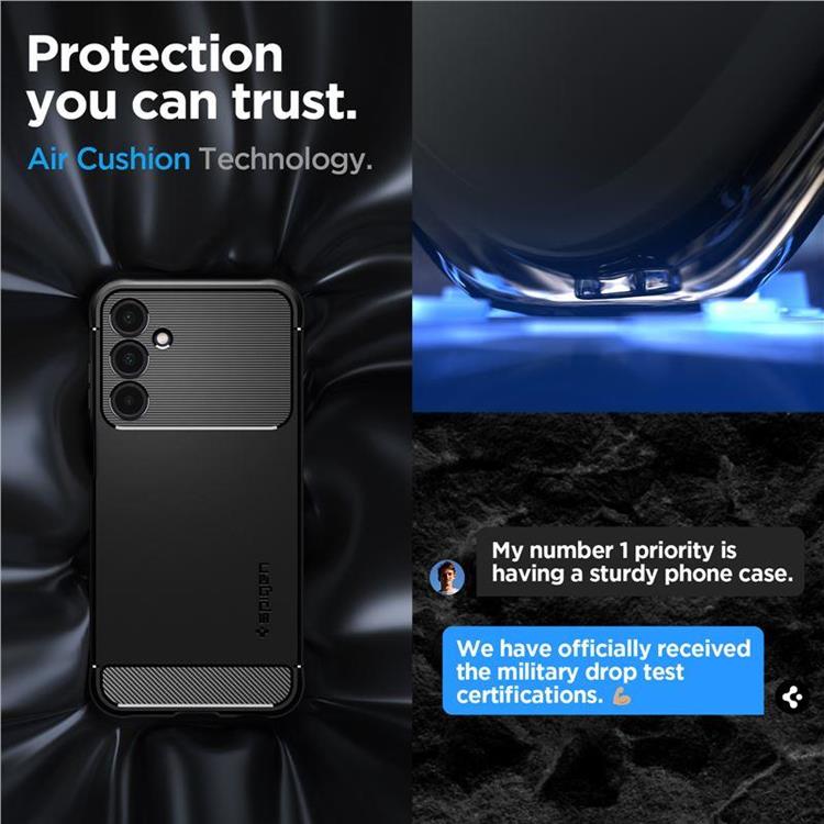 Spigen Spigen Galaxy A25 5G Mobilskal Rugged Armor - Matte Svart