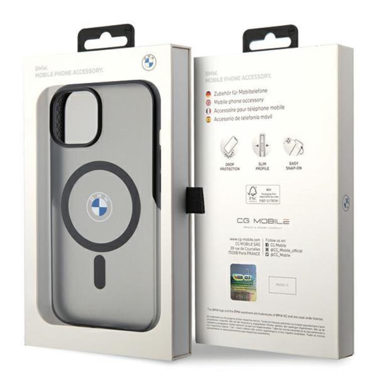 BMW BMW Mobilskal till iPhone 15 Plus/14 Plus Magafe IML Signature - Svart