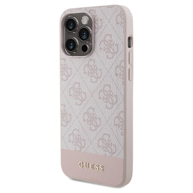 Guess Guess Mobilskal till iPhone 14 Pro Stripe Collection - Rosa