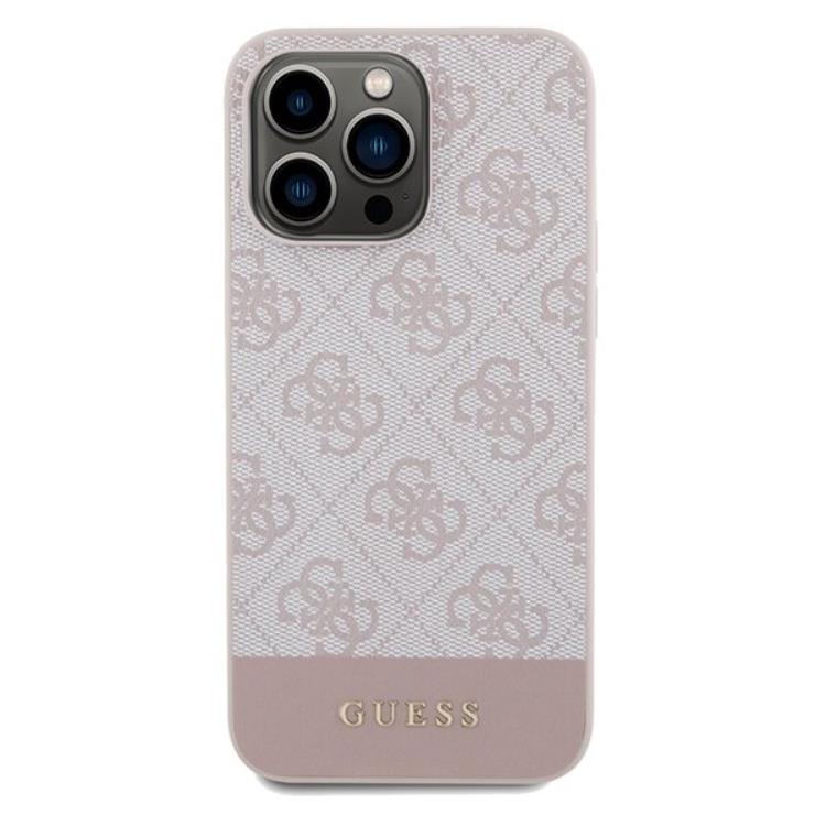 Guess Guess Mobilskal till iPhone 14 Pro Stripe Collection - Rosa
