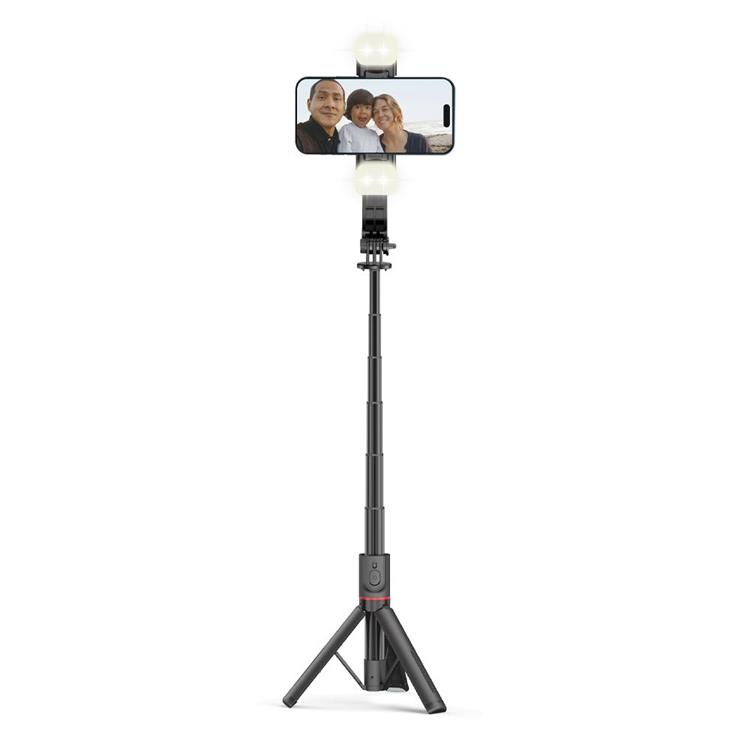 Tech-Protect Tech-Protect Bluetooth Selfie Stick Tripod Med LED Light L05S - Svart