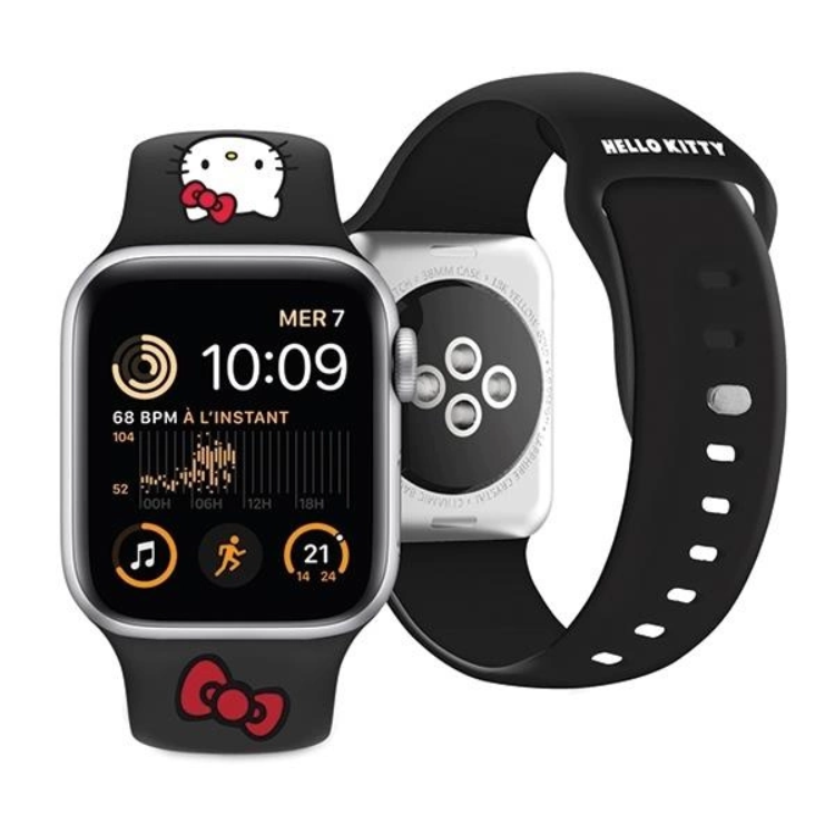 Hello Kitty Hello Kitty Apple Watch (38/40/41mm) Armband Kitty Head - Svart