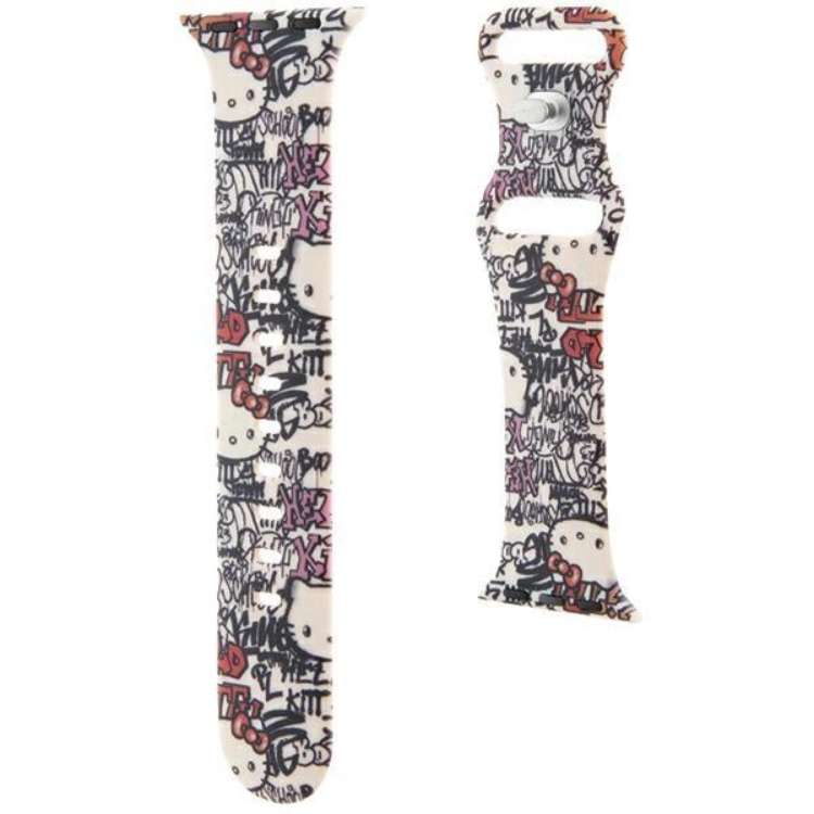 Hello Kitty Hello Kitty Apple Watch (38/40/41mm) Armband Tags Graffiti - Beige