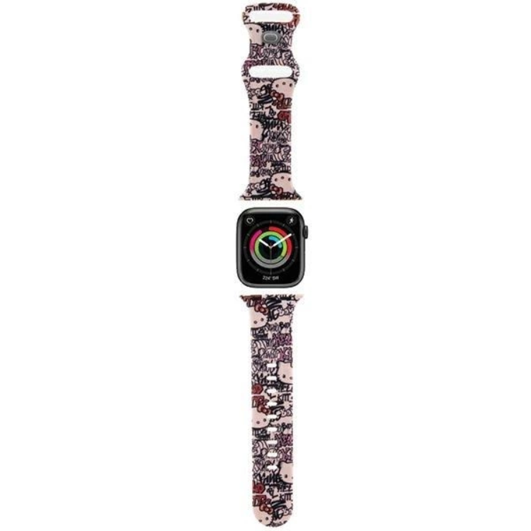 Hello Kitty Hello Kitty Apple Watch (38/40/41mm) Armband Tags Graffiti - Rosa