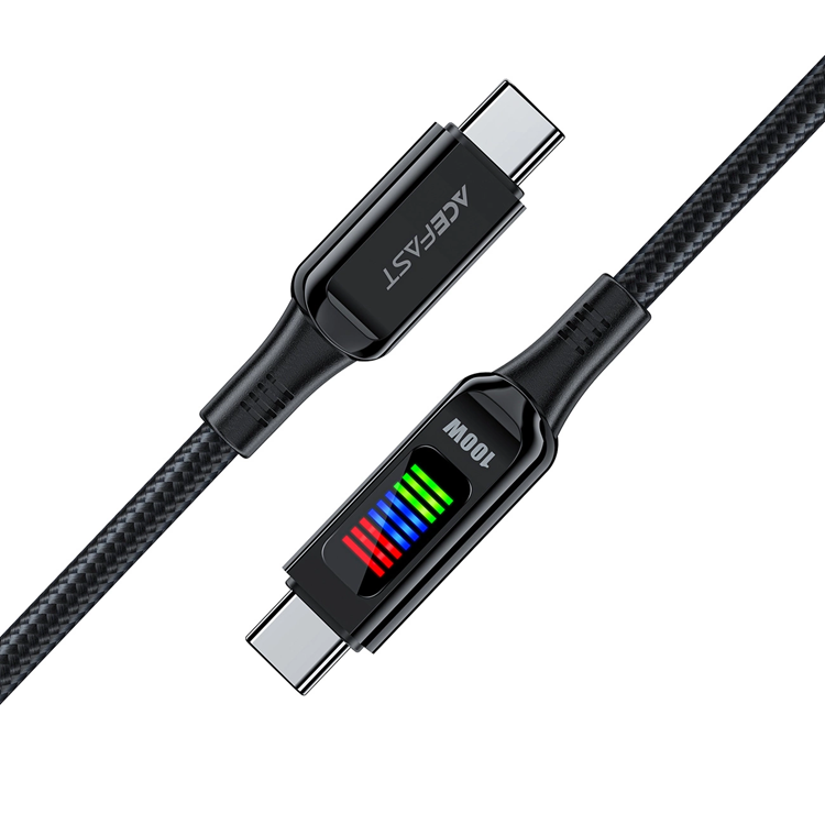Acefast Acefast USB-C till USB-C kabel 1.2m 100W - Svart