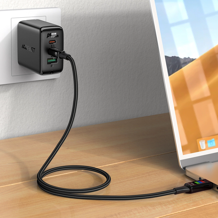 Acefast Acefast USB-C till USB-C kabel 1.2m 100W - Svart