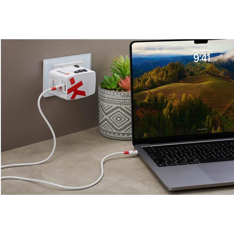 SKROSS SKROSS World Adapter USB-A/USB-C 45W - Vit