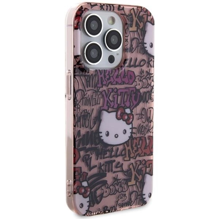 Hello Kitty Hello Kitty Mobilskal till iPhone 13 Pro IML Tags Graffiti - Rosa
