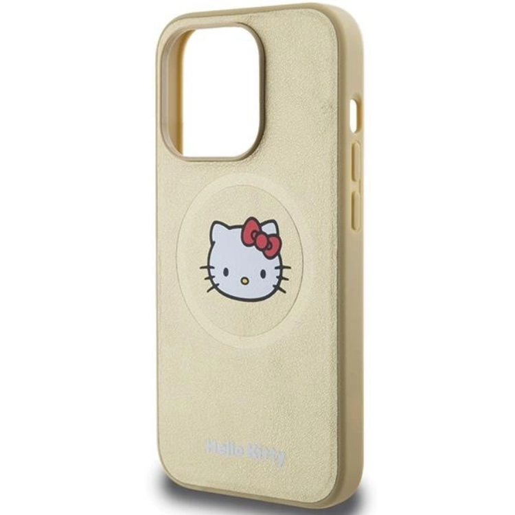 Hello Kitty Hello Kitty Mobilskal till iPhone 13 Pro/13 Magsafe Läder Kitty Head - Guld