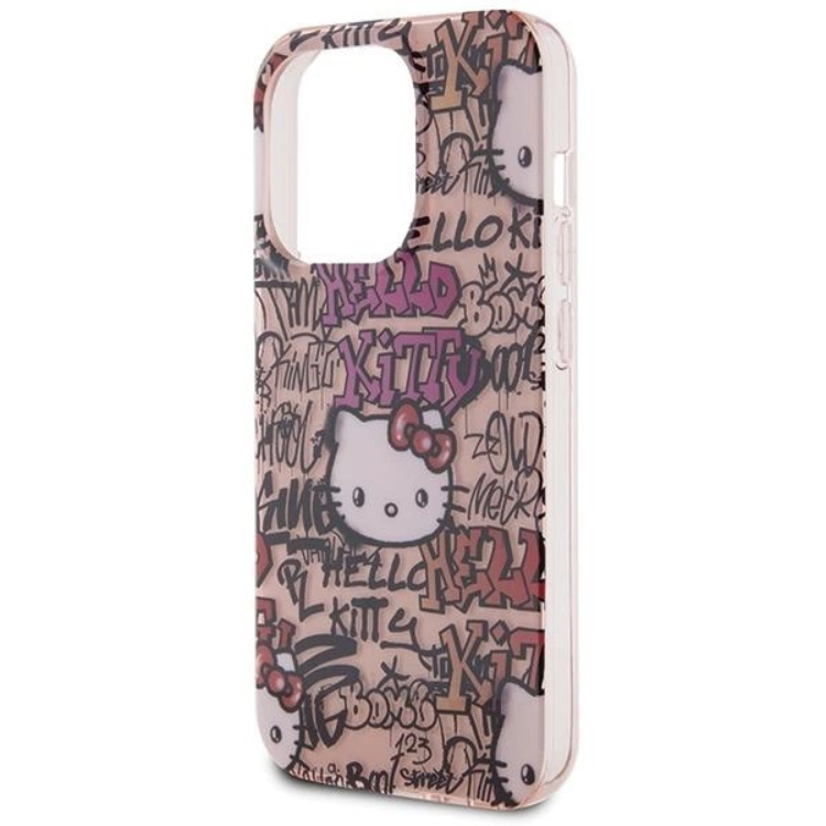 Hello Kitty Hello Kitty Mobilskal till iPhone 14 Pro IML Tags Graffiti - Rosa