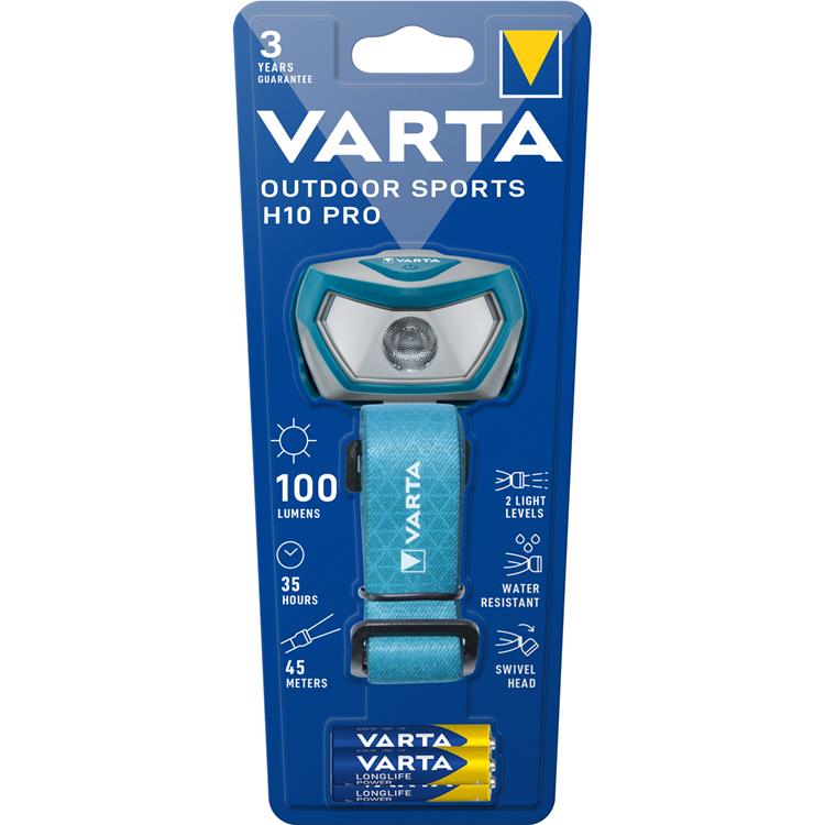 VARTA Varta Pannlampa Outdoor Sports H10 Pro - Blå