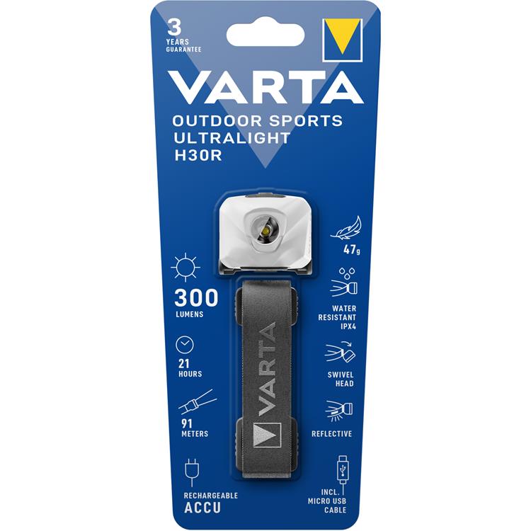 VARTA Varta Pannlampa Outdoor Sports Ultraligh - Vit