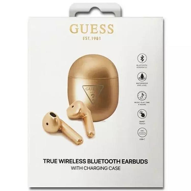 Guess Guess TWS Bluetooth In-Ear Hörlurar Triangle Logo - Guld