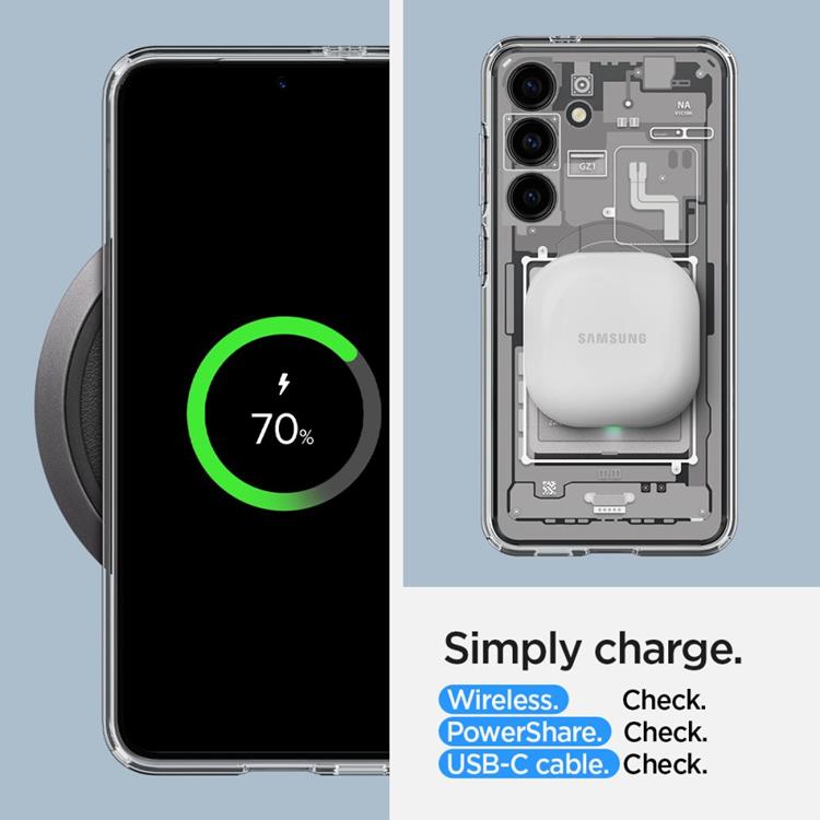 Spigen Spigen Mobilskal till Galaxy S24 Ultra Hybird - Vit Zero One