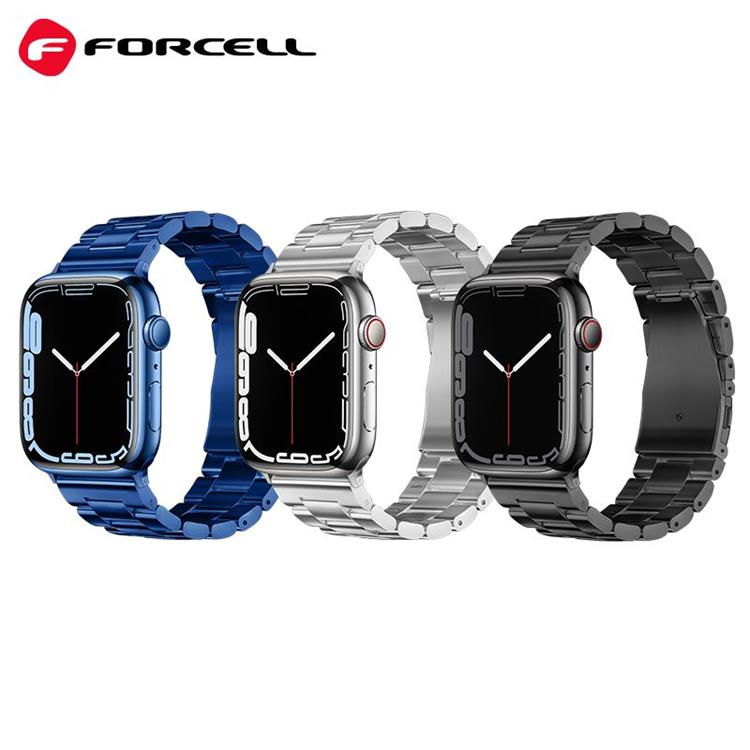 Forcell Forcell Apple Watch (42/44/45/49mm) Armband F-Design - Silver