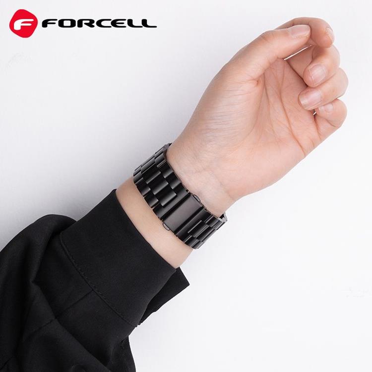 Forcell Forcell Apple Watch (42/44/45/49mm) Armband F-Design - Svart
