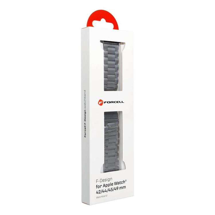 Forcell Forcell Apple Watch (42/44/45/49mm) Armband F-Design - Svart