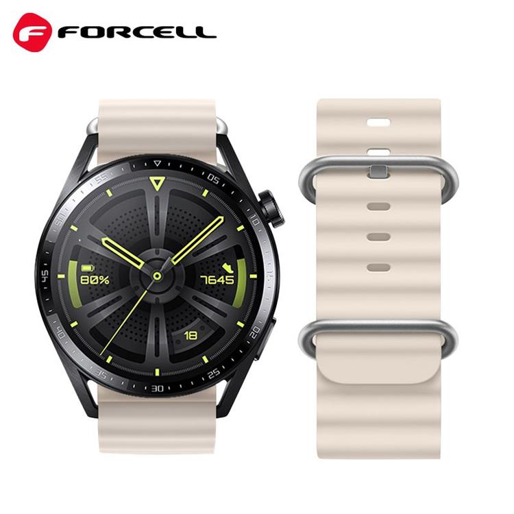 Forcell Forcell Galaxy Watch Armband (20mm) FS01 - Beige